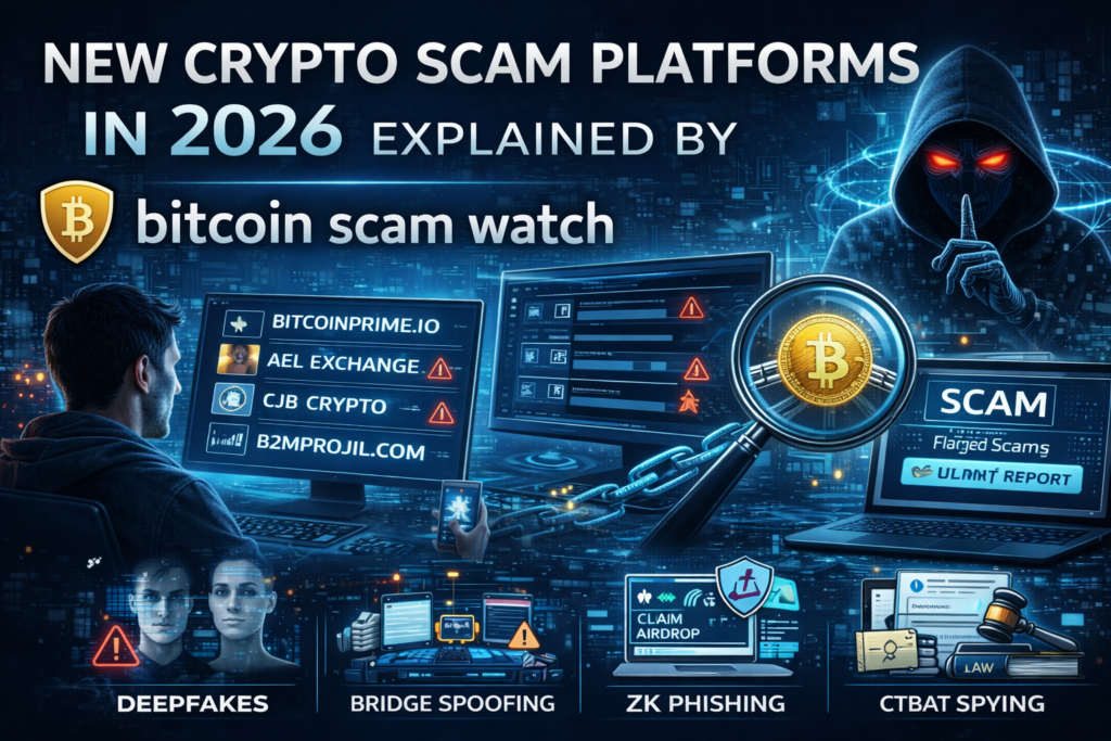 New Cryptocurrency Scam Platforms in 2026 Explained By bitcoin scam watch